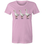 Duck Duck Goose - Womens T-shirt Pink Womens T-shirt animal Games Printed In Australia