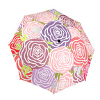 Abstract Roses - Semi-Automatic Foldable Umbrella (Model U12) One Size Semi-Automatic Foldable Umbrella (U12)