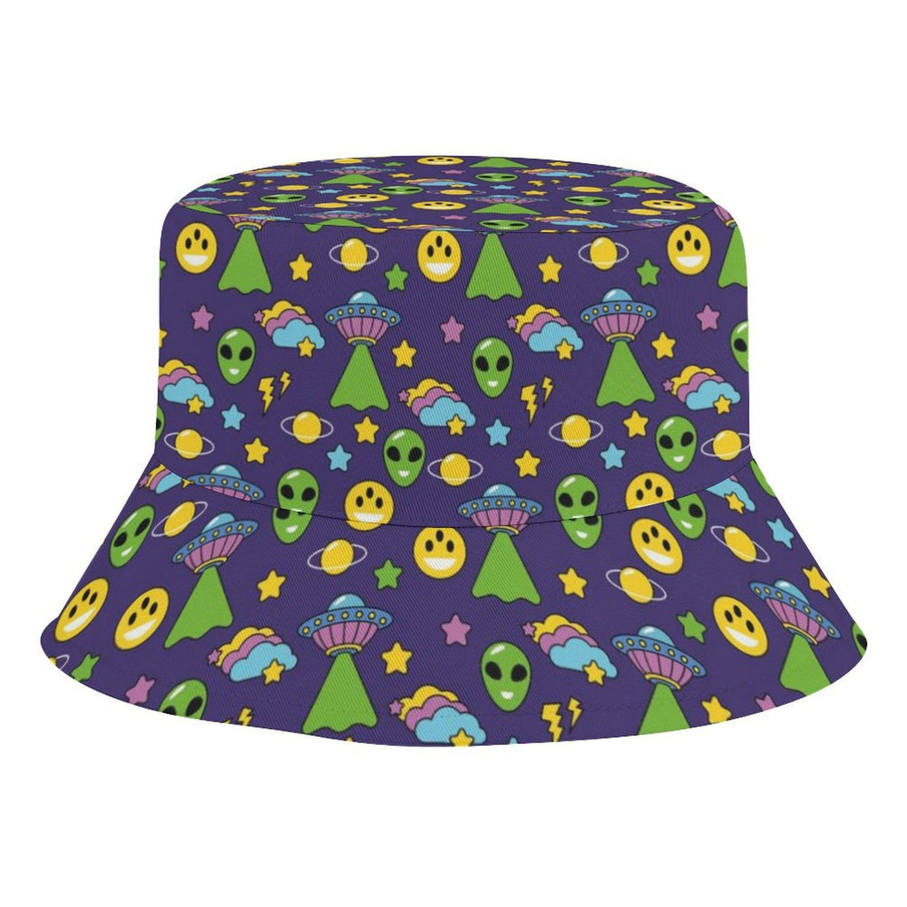 Groovy Alien Kids Bucket Hat black Kids Bucket Hat Printed Offshore Sci Fi