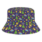 Groovy Alien Kids Bucket Hat black Kids Bucket Hat Printed Offshore Sci Fi