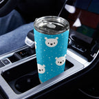 Bears On Blue - 20oz Mobile Tumbler with Lid (Black Lock)