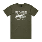 How Planes Fly Men's AS Colour T-shirt Army Mens T-shirt Printed In Australia Science