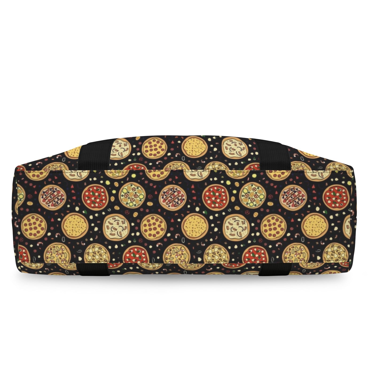 Round Pizzas On Black Duffle Bag-Simple (Model 1715) Duffle Bag-Simple (1715)