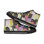 City Scape - Men's High Top Canvas Shoes