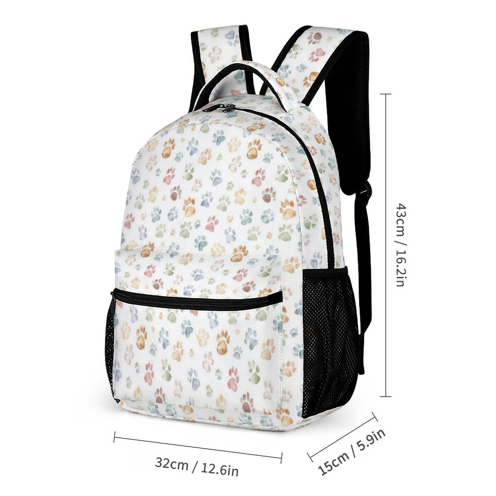 Paw Prints Backpack, Lunch Bag & Pencil Case Set