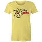 Atom, I'm The Bomb - Womens T-shirt Yellow Womens T-shirt Printed In Australia Science