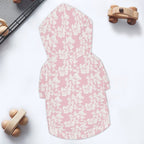 Pink Hawaiian Floral Pet Hoodie (Large Size)