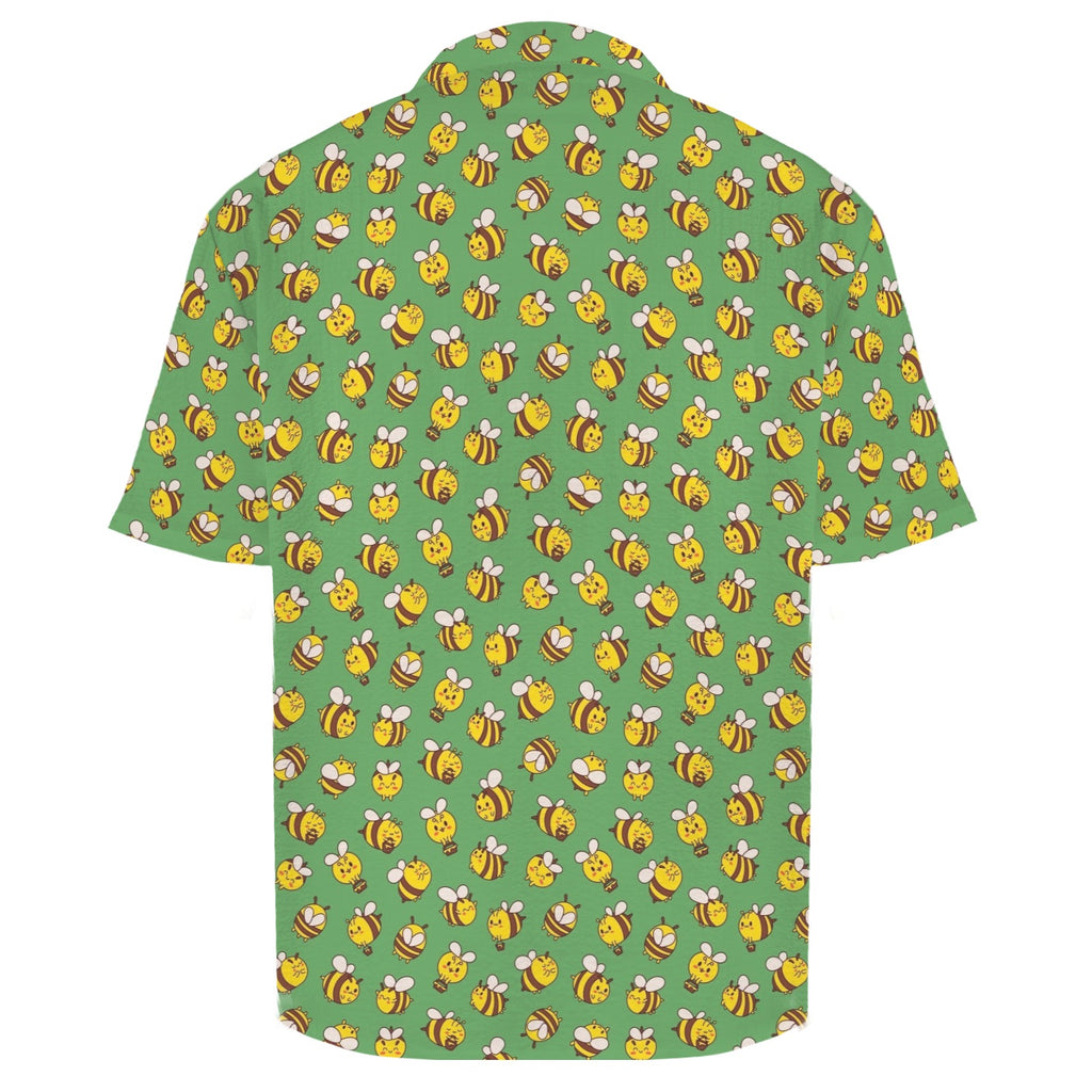 Busy Bees Men's Crinkle Hawaiian Shirt