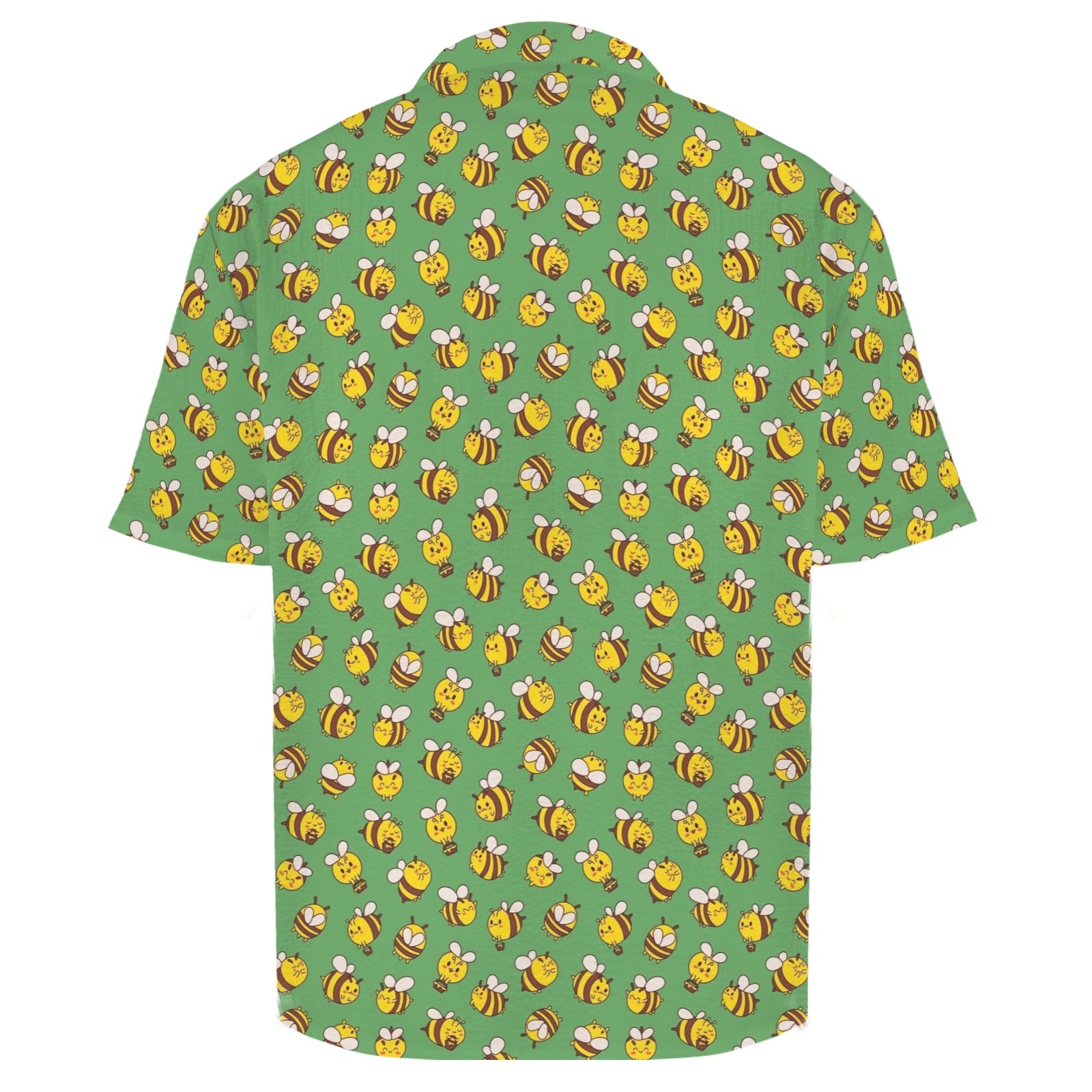 Busy Bees Men's Crinkle Hawaiian Shirt