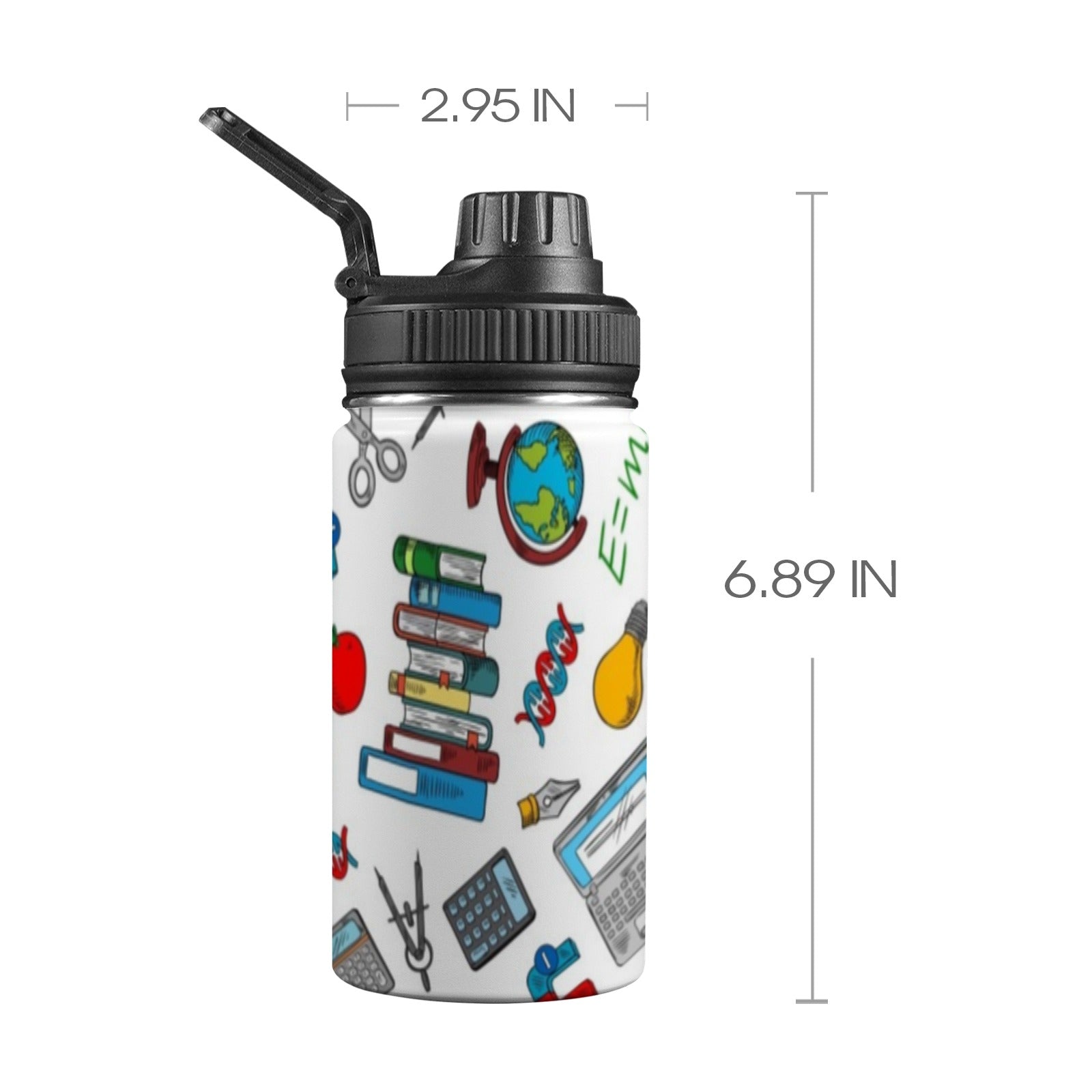 Cool For School Kids Water Bottle with Chug Lid (12 oz) One Size Kids Water Bottle with Chug Lid Printed Offshore