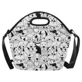 Black And White Dogs - Neoprene Lunch Bag One Size Neoprene Lunch Bag Printed Offshore