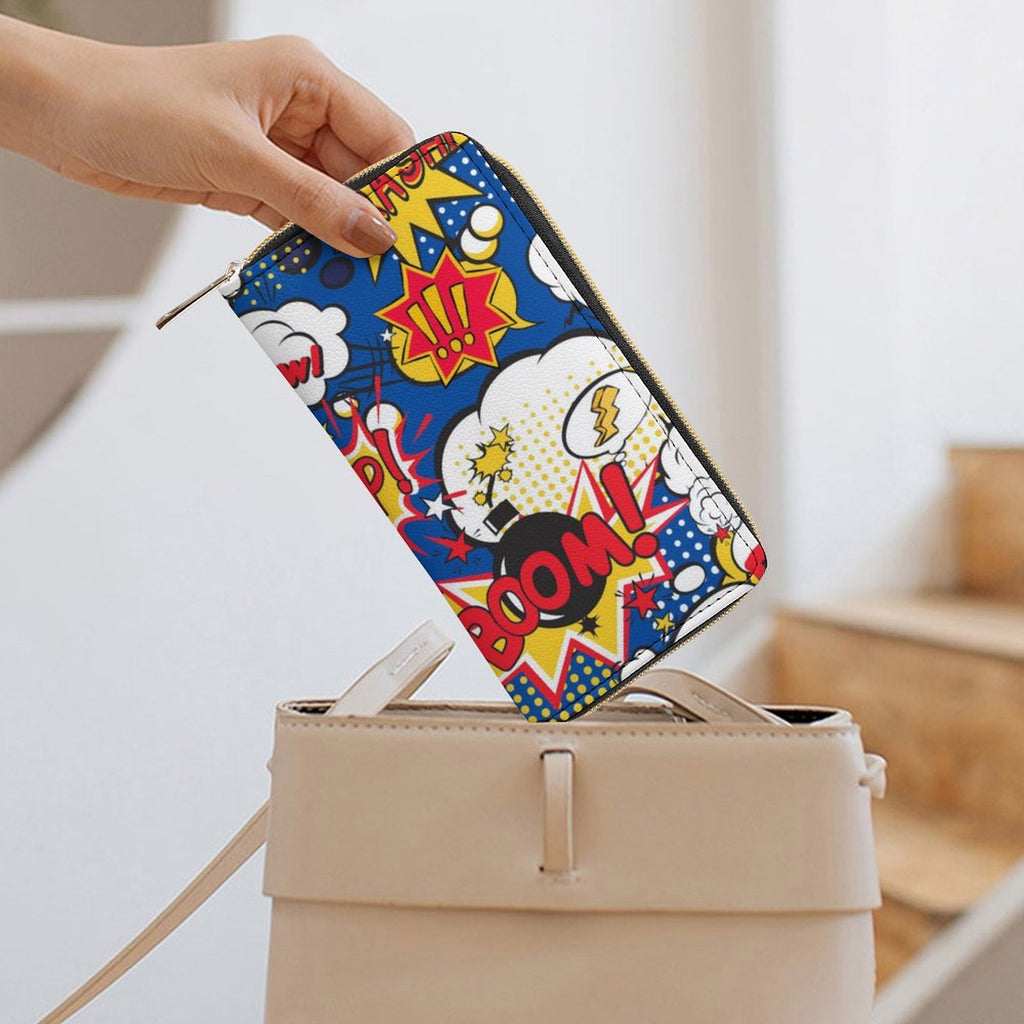 Blue Comic Book -  PU Leather Wallet