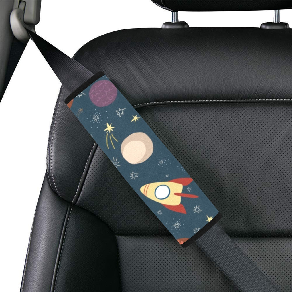 Rocket and Planets In Space Car Seat Belt Cover 7''x10'' (Pack of 2) Car Seat Belt Cover 7x10 (Pack of 2) Printed Offshore Space