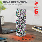 Animal Print In Colour - 20oz Tall Skinny Tumbler with Lid and Straw