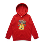 UFO Cat Abduction Kid's AS Colour Hoodie Red Kids Hoodie animal Printed In Australia Sci Fi