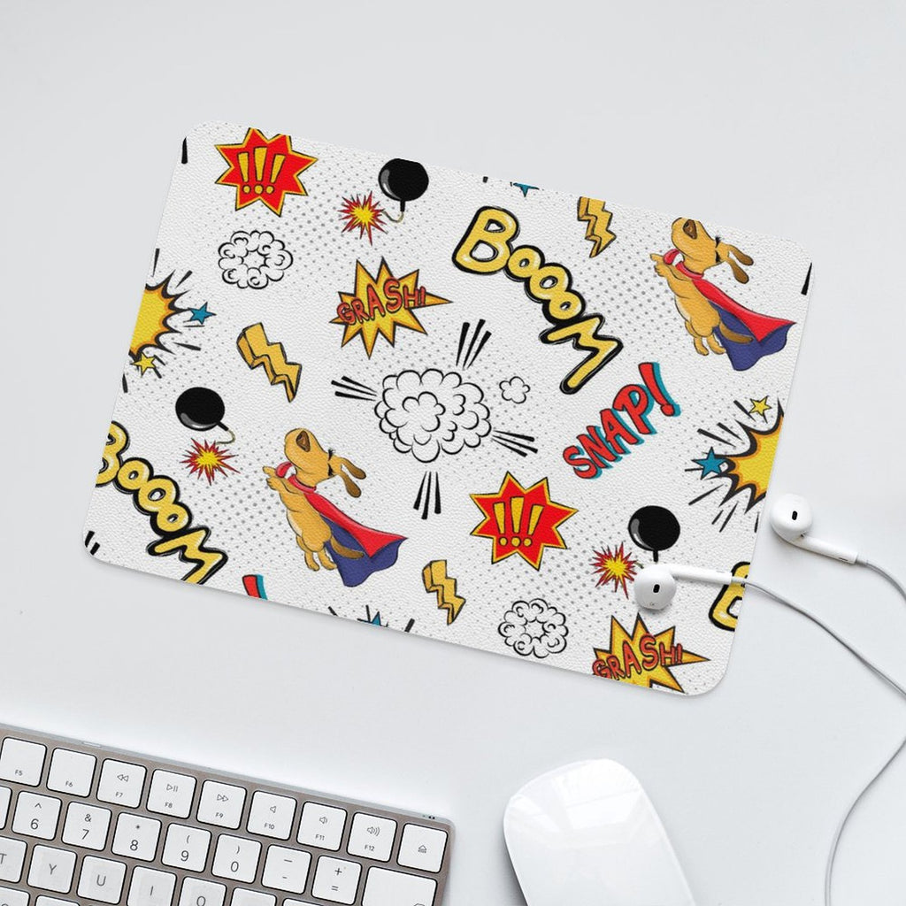 Super Dog Leather Mouse Pad Leather Mouse Pad animal comic Printed Offshore