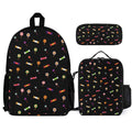 Candy Three Piece Backpack Set white One size Three Piece Backpack Set Printed Offshore