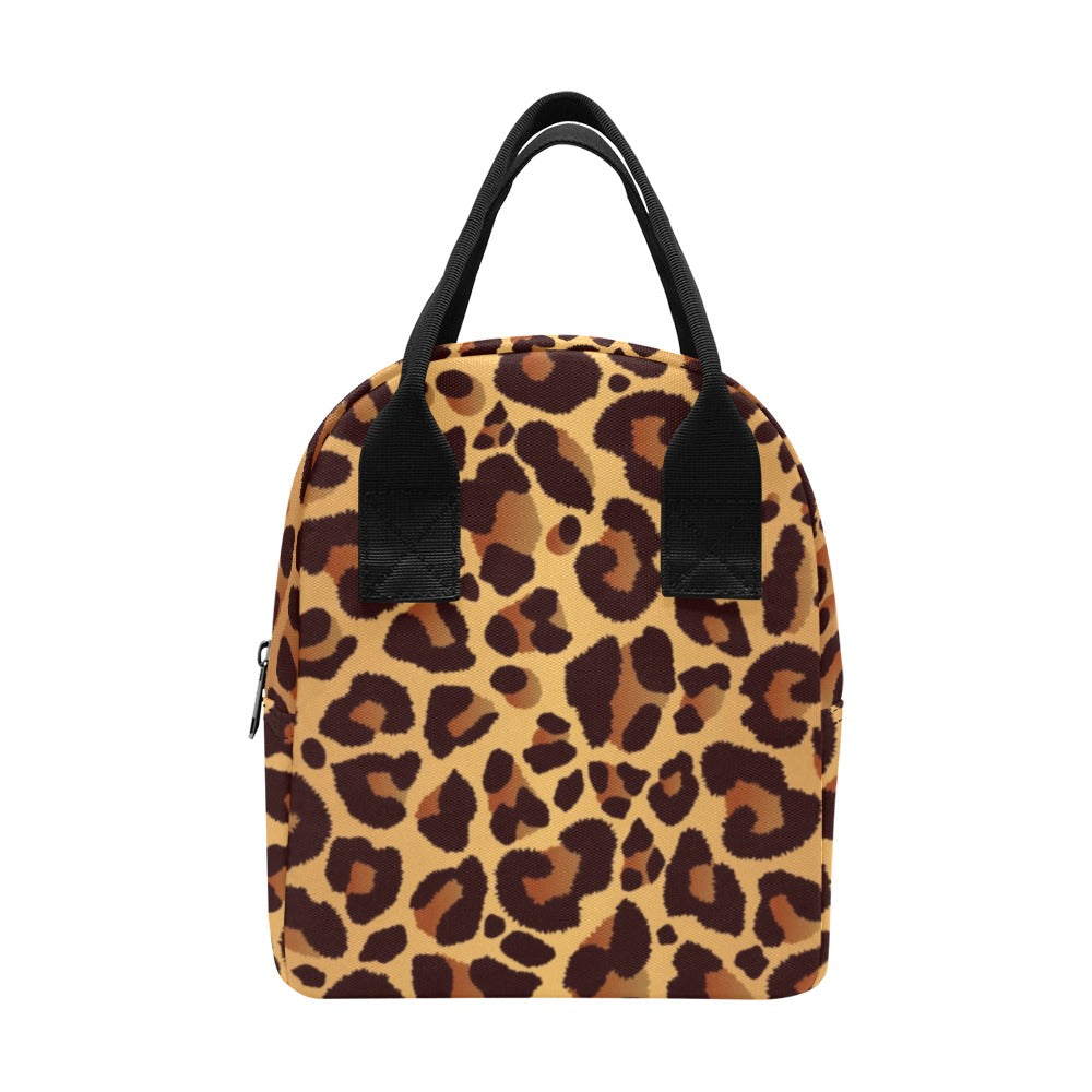 Leopard Print - Zipper Lunch Bag One Size Zipper Lunch Bag Printed Offshore