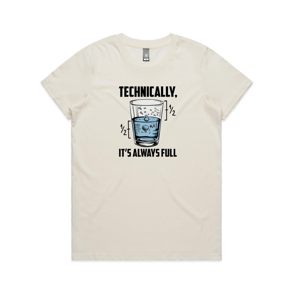 Glass Half Full Women's AS Colour T-shirt