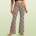 Coffee Van High Waist Crossover Tummy Control Flare Leggings 5XL High Waist Flare Leggings Coffee Printed Offshore