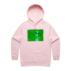 Alien Backing Into Hedge Meme - Womens Hoodie Pink Womens Hoodie Printed In Australia Sci Fi