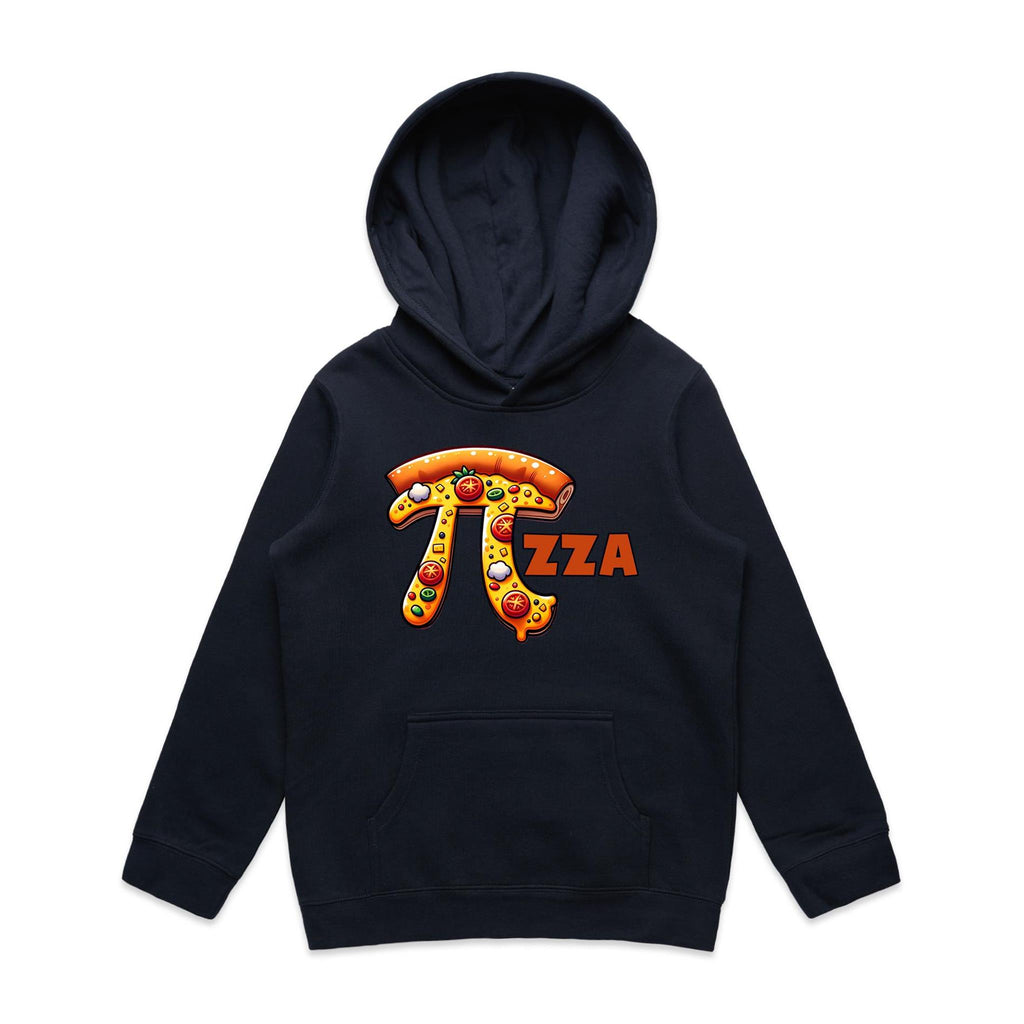 Pi Pizza - Kids Hoodie Navy Kids Hoodie Printed In Australia