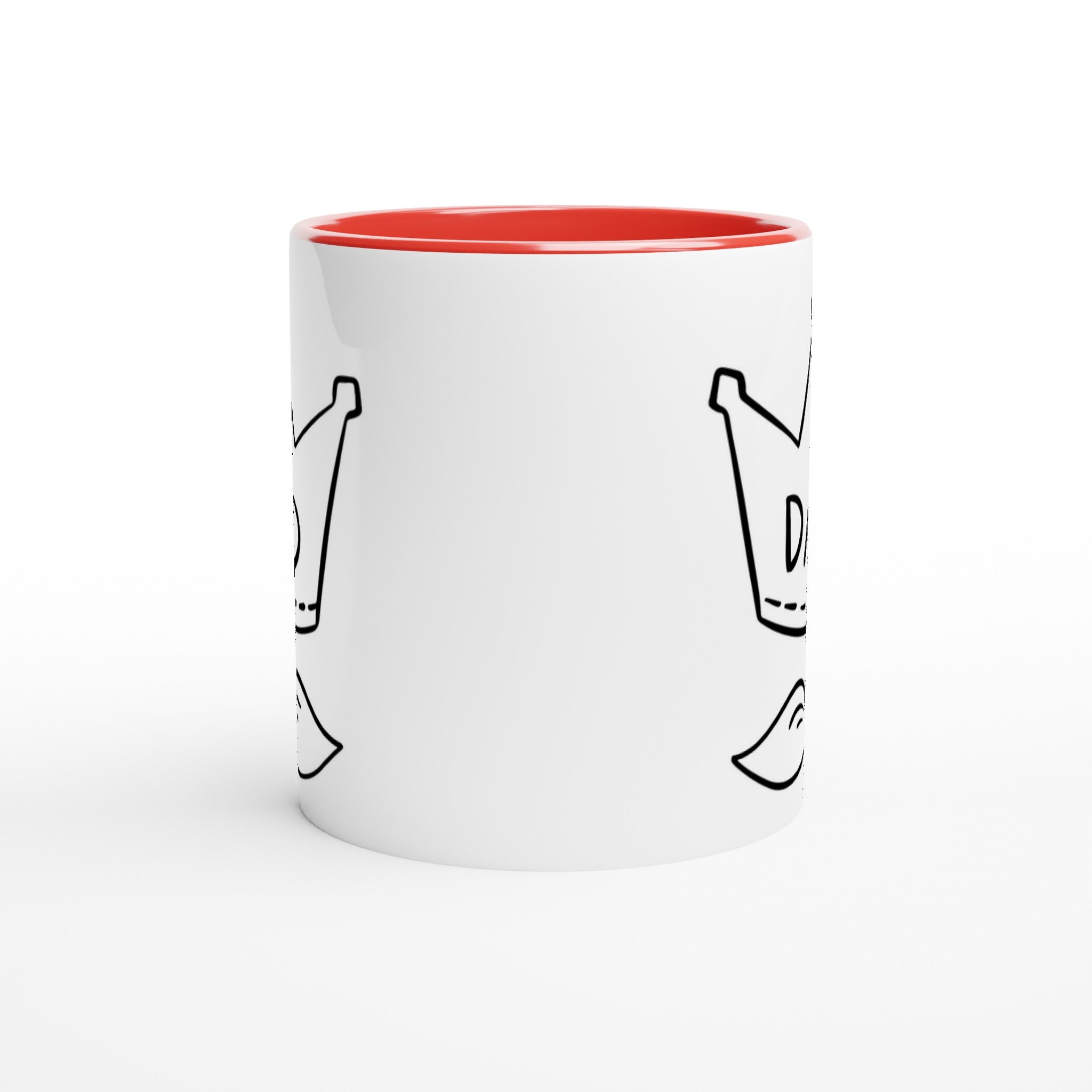 Dad Crown And Moustache - White 11oz Ceramic Mug with Colour Inside Colour 11oz Mug Dad Globally Fulfilled