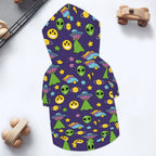 Groovy Alien And UFO Pet Hoodie (Small Size)