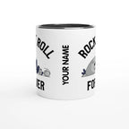 Personalise - Rock 'N' Roll Forever - White 11oz Ceramic Mug Personalised Mug customise Globally Fulfilled Music personalise