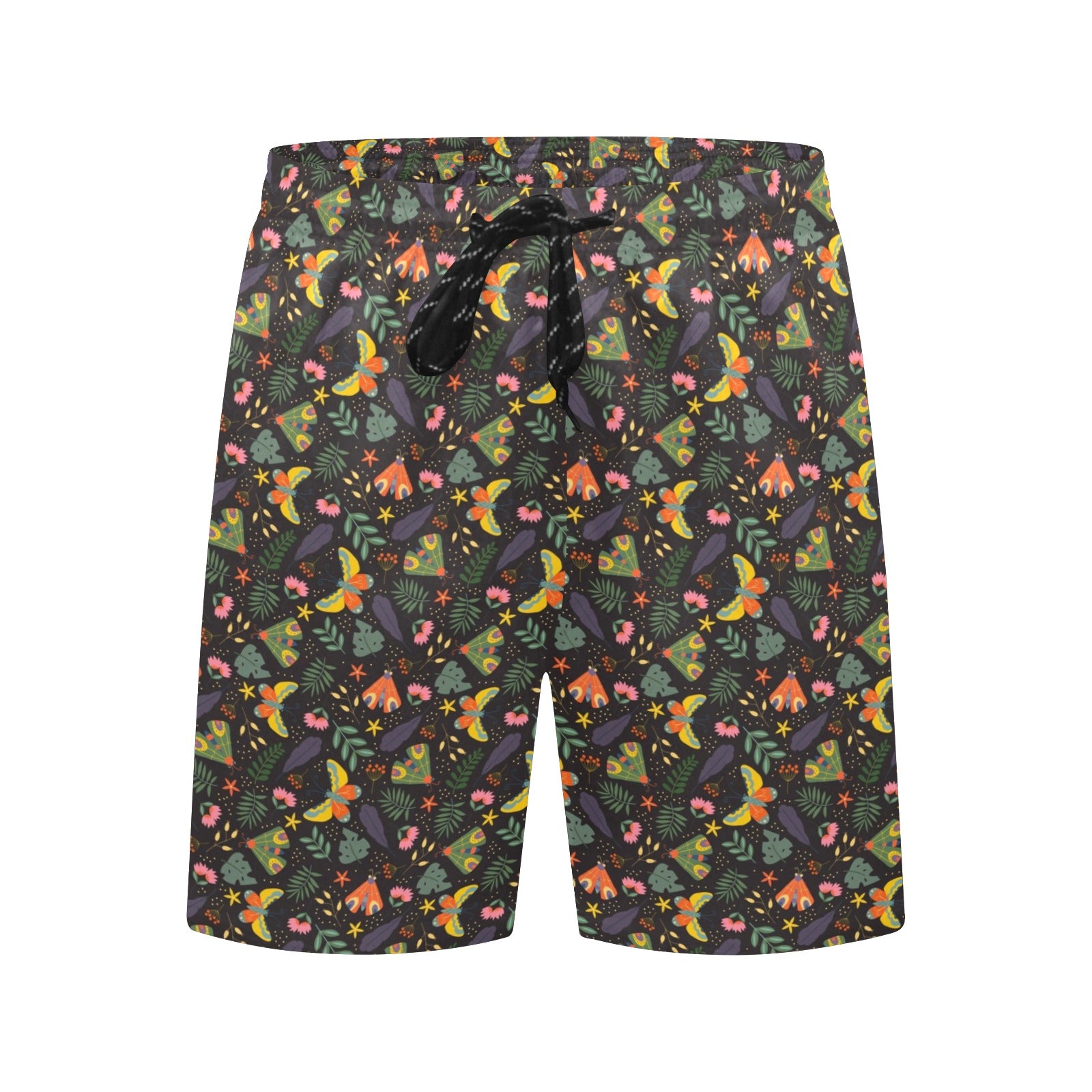 Dark Butterfly Men's Mid-Length Beach Shorts Men's Mid-Length Beach Shorts animal Printed Offshore