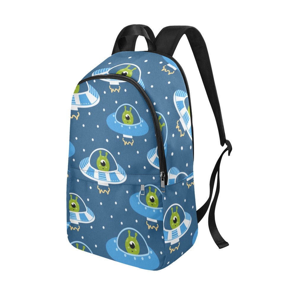 Cute Aliens in UFOs - Fabric Backpack