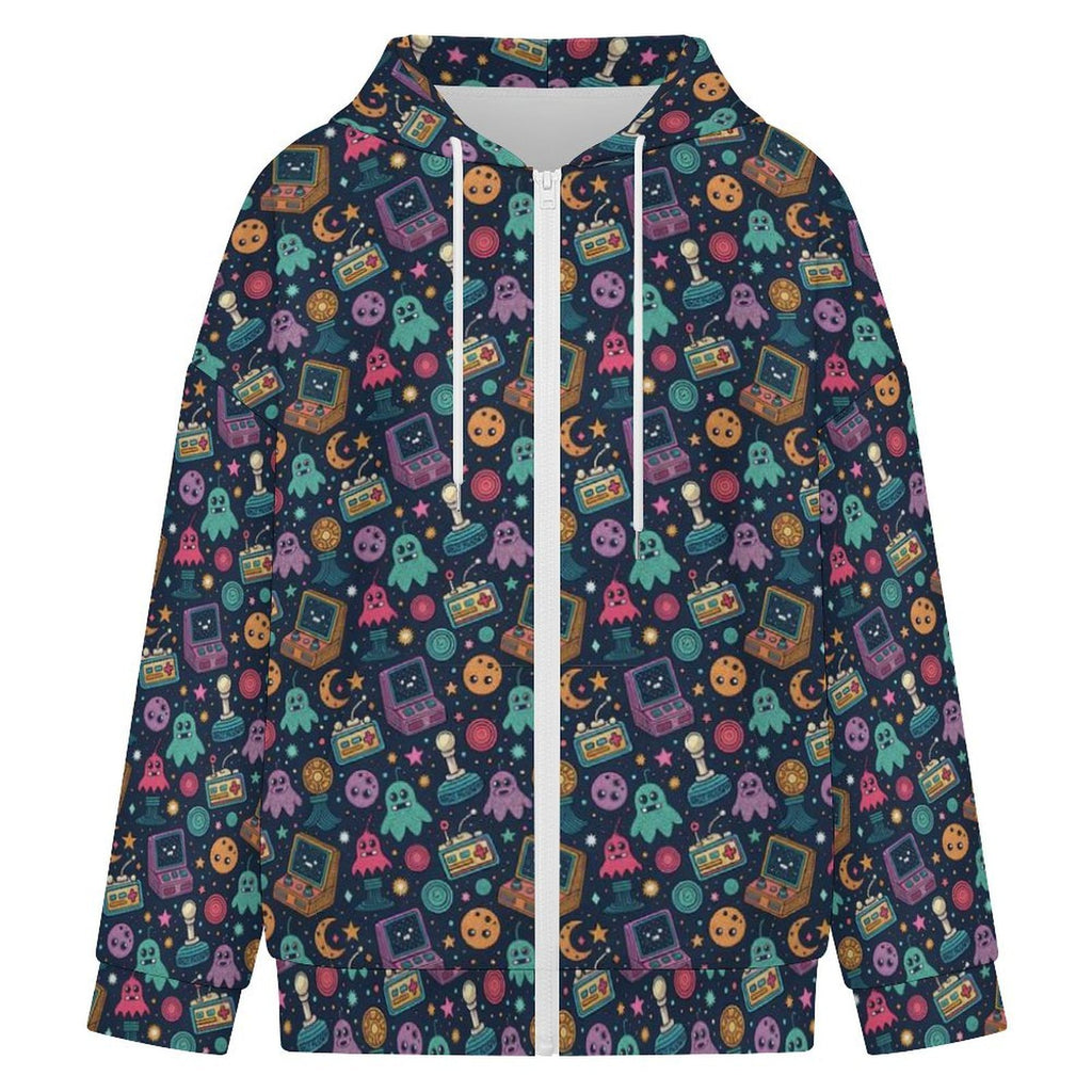 Space Arcade Women's Full-Zip Hoodie