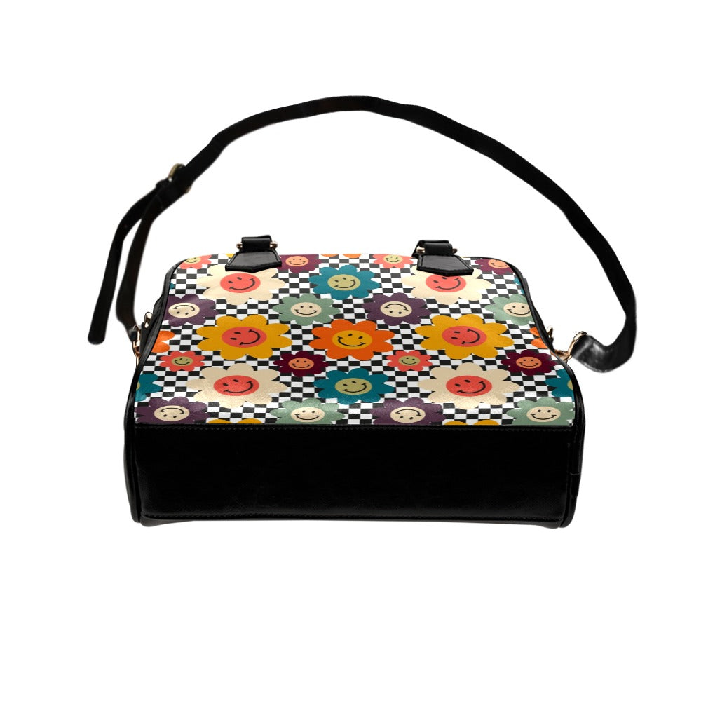 Happy Retro Flowers - Shoulder Handbag (Model 1634) Shoulder Handbags (1634)
