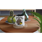 I'm Saxy And I Know It, Saxophone Hippo - White 11oz Ceramic Mug with Colour Inside Colour 11oz Mug animal Globally Fulfilled Music