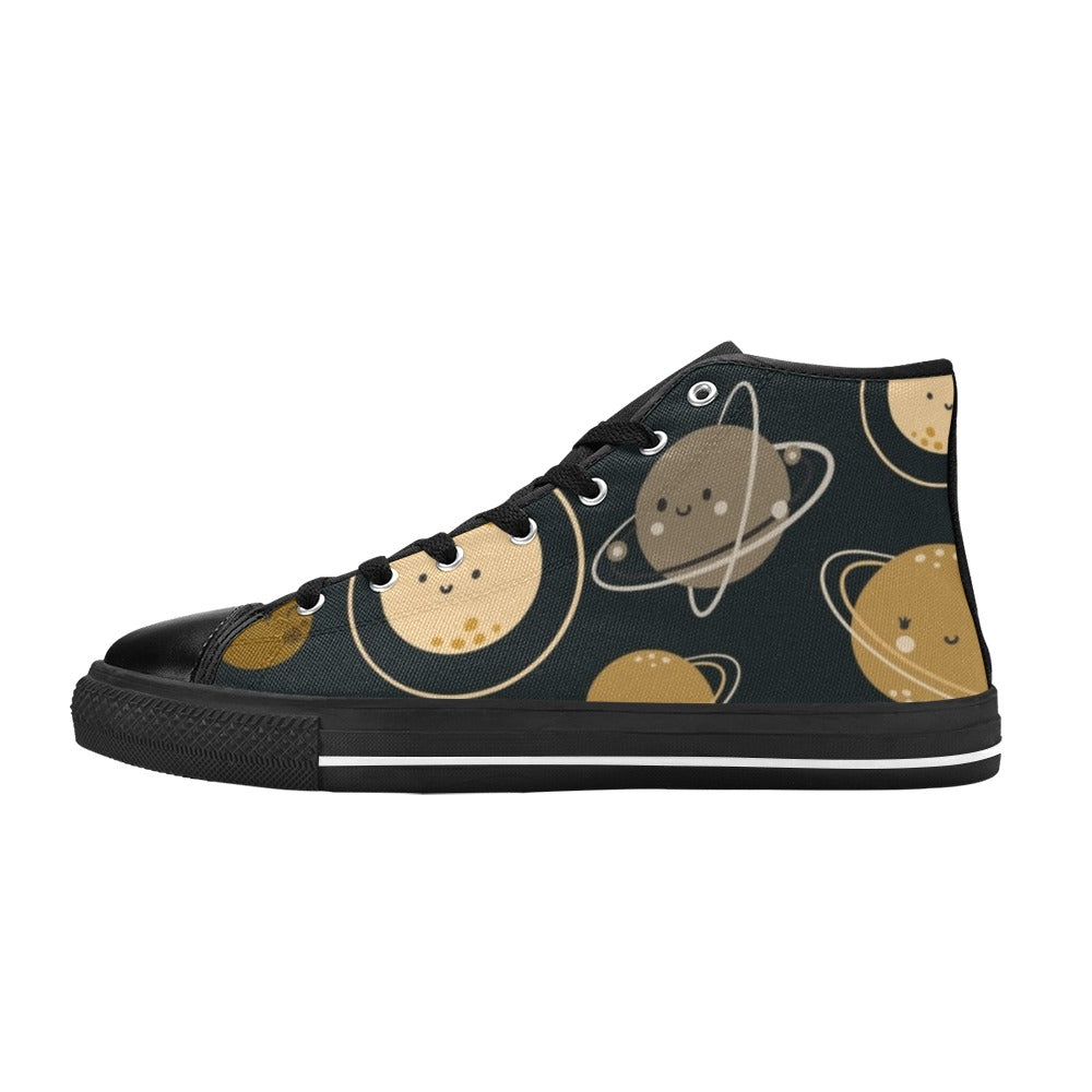 Planets - Men's High Top Canvas Shoes