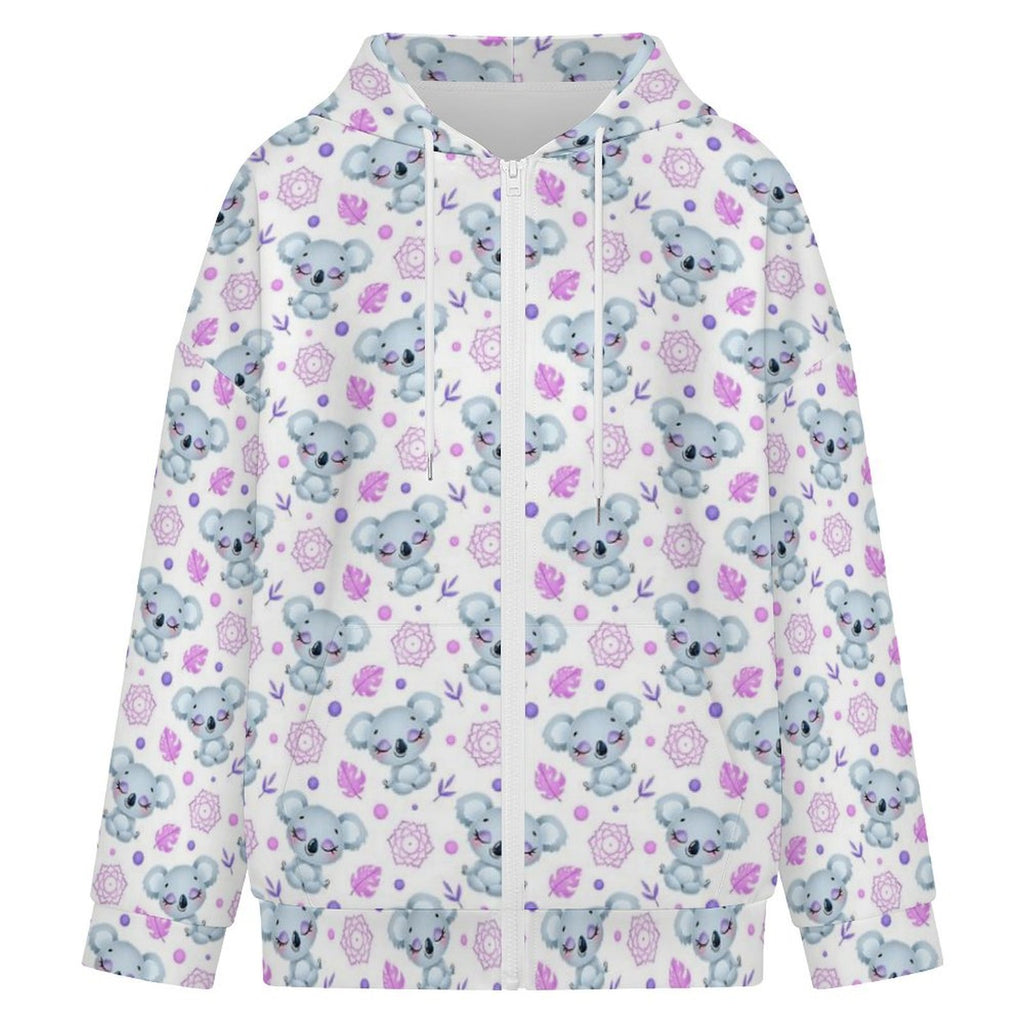 Zen Koala Women's Full-Zip Hoodie
