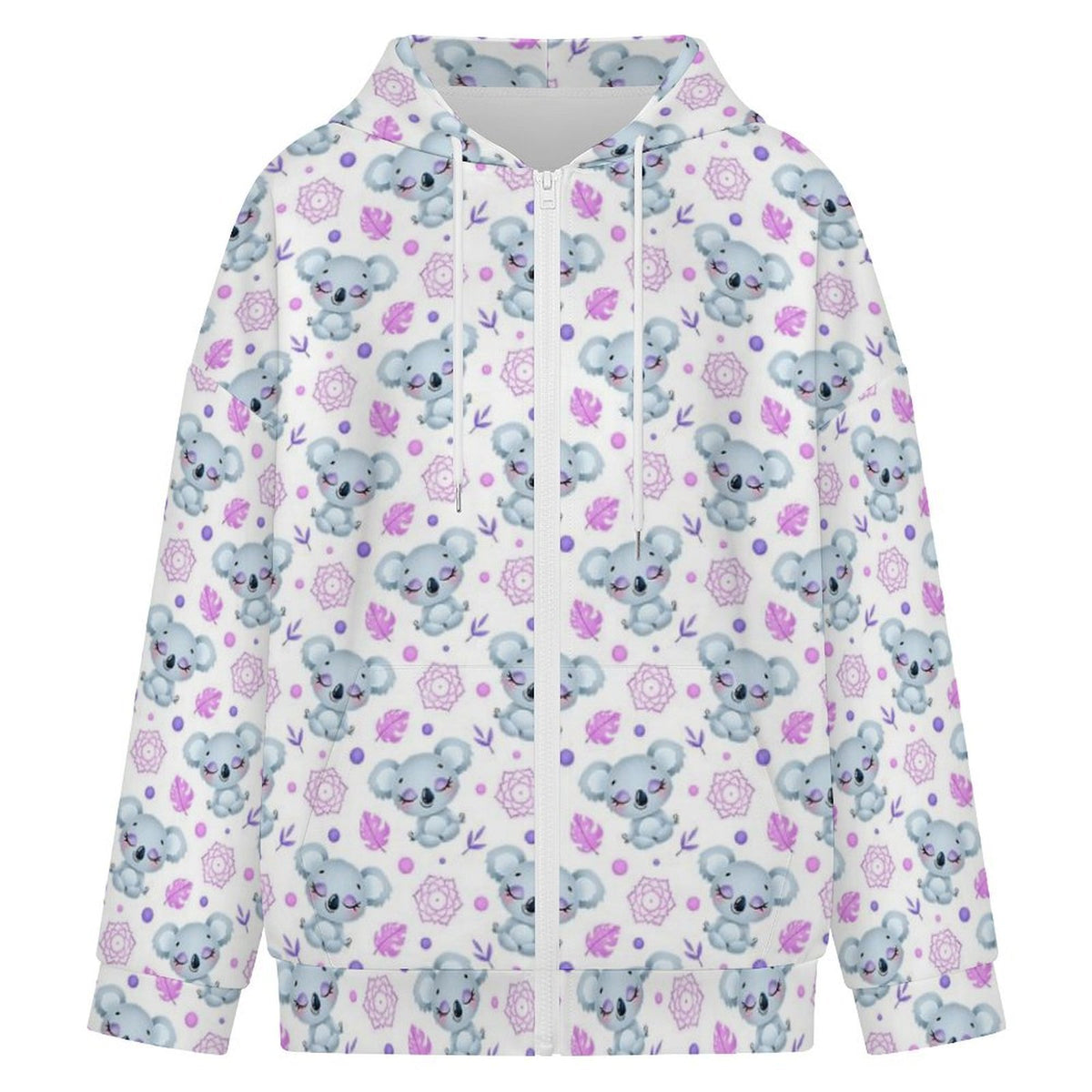 Zen Koala Women's Full-Zip Hoodie