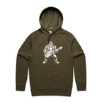 Gorilla Bass Player Men's AS Colour Hoodie Army Mens Hoodie animal Music Printed In Australia