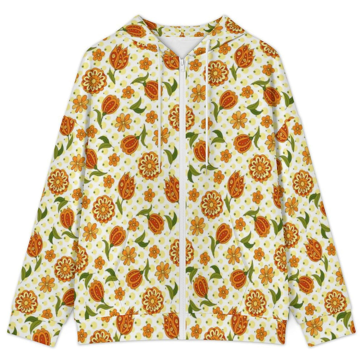 Graphic Floral Women's Full-Zip Hoodie