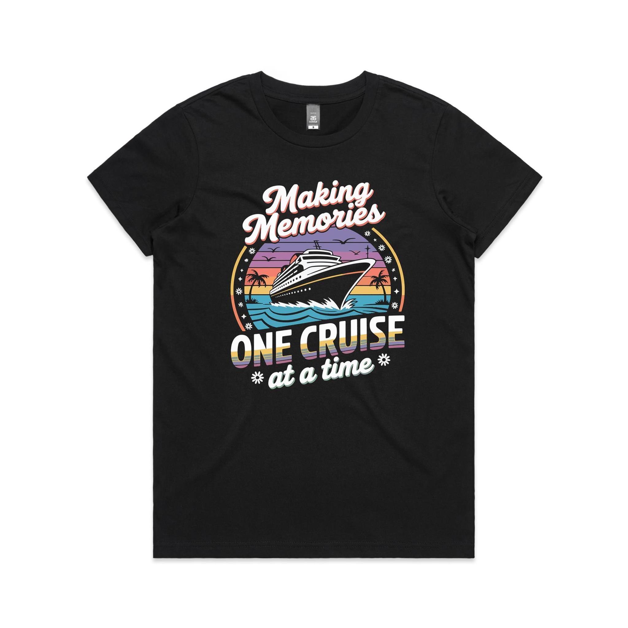 Making Memories One Cruise At A Time Womens Cruise T-shirt Black Womens Cruise T-shirt Cruise Printed In Australia