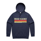 Music Teacher, Limited Edition - Mens Hoodie Midnight Blue Mens Hoodie Music Printed In Australia Teacher