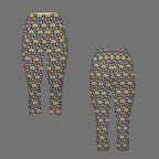 Hippie Caravan Women's High Waist Pocket Capri Yoga Leggings Women's High Waist Capri Yoga Leggings Printed Offshore Retro