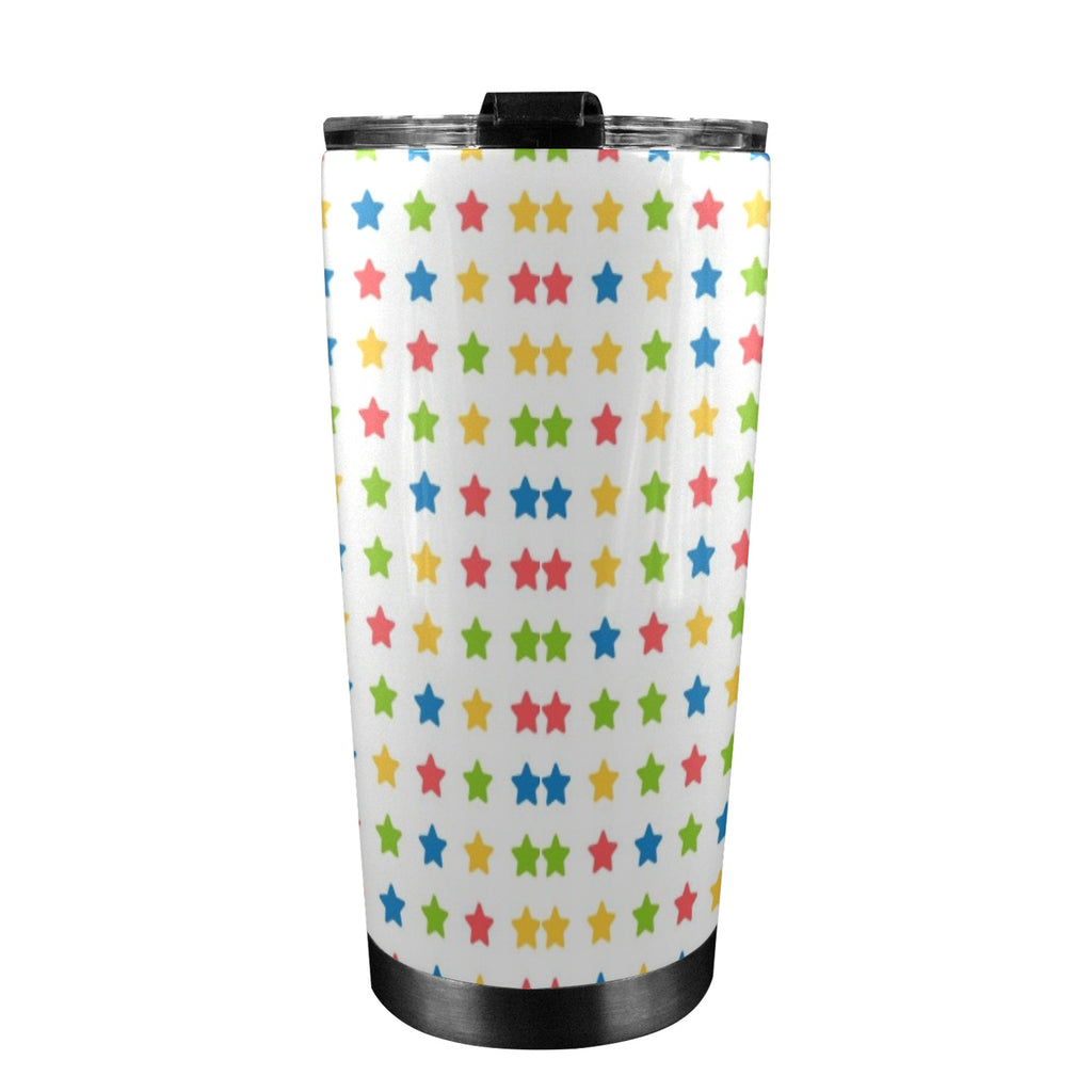 Stars - 20oz Mobile Tumbler with Lid (Black Lock) 20oz Travel Mug Printed Offshore