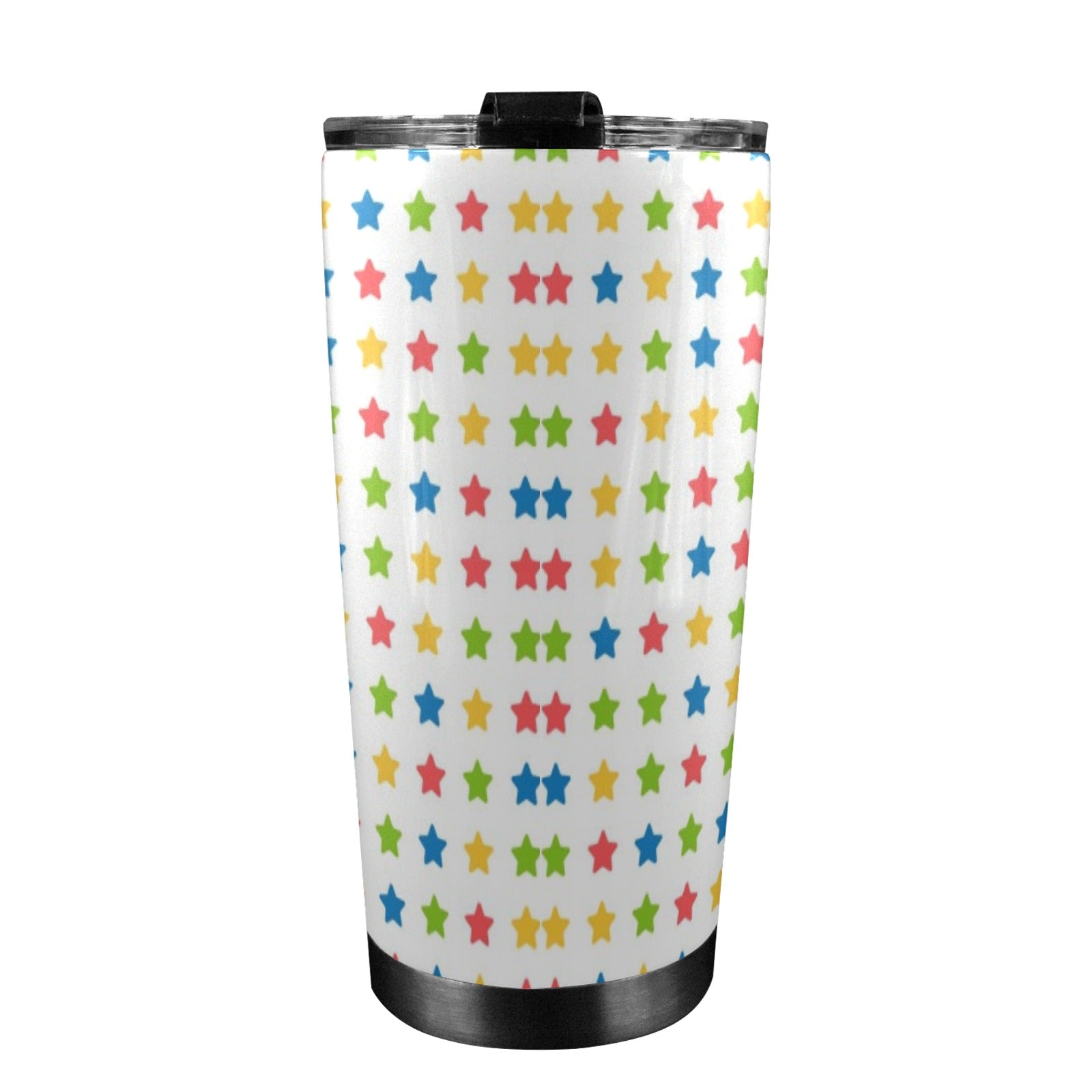 Stars - 20oz Mobile Tumbler with Lid (Black Lock) 20oz Travel Mug Printed Offshore