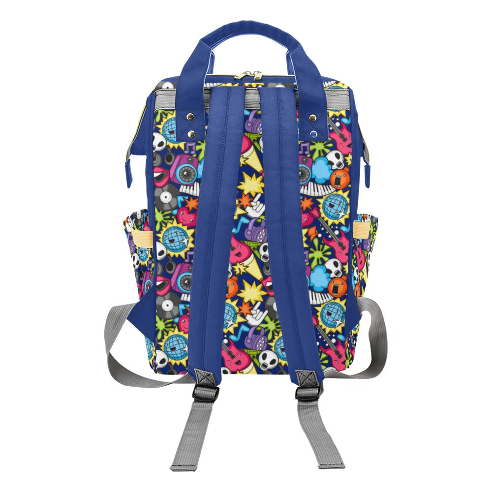 Sticker Music - Multi-Function Backpack, Nappy / Diaper Bag