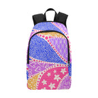 Pink Swirl Fabric Backpack One Size Fabric Backpack Printed Offshore