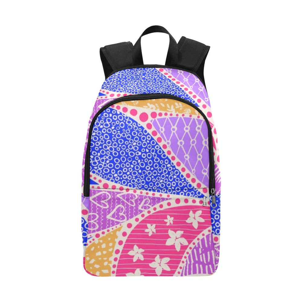 Pink Swirl - Fabric Backpack