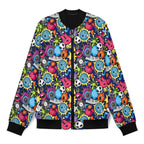 Sticker Music Men's Casual Zip‑Up Bomber Jacket