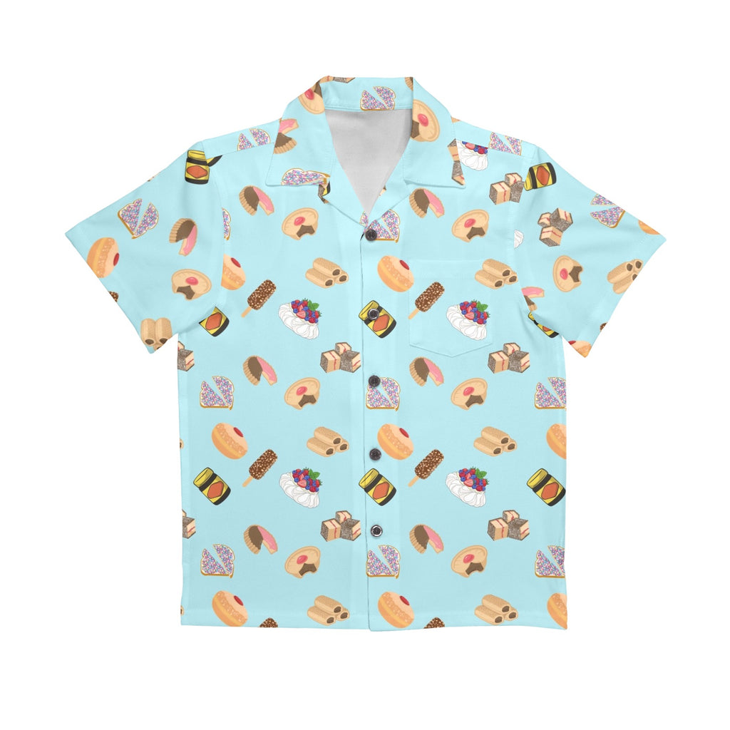 Classic Aussie Food Icons Senior Kids Hawaiian Shirt