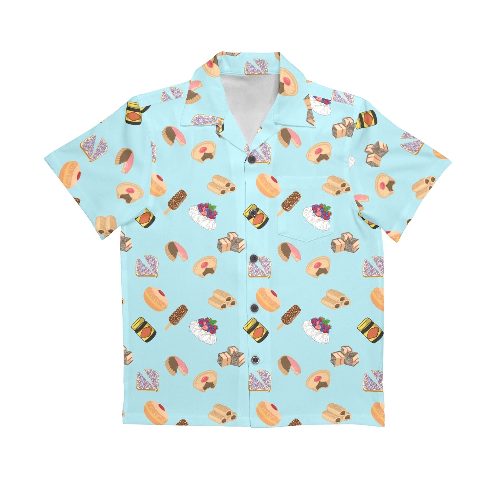 Classic Aussie Food Icons Senior Kids Hawaiian Shirt